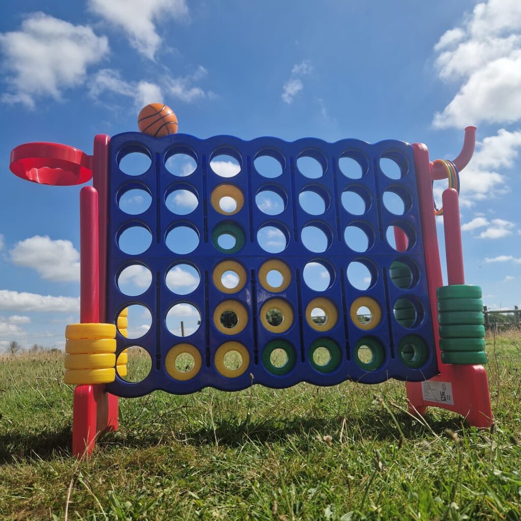 Giant Connect 4 garden game